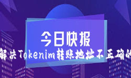 如何解决Tokenim转账地址不正确的问题